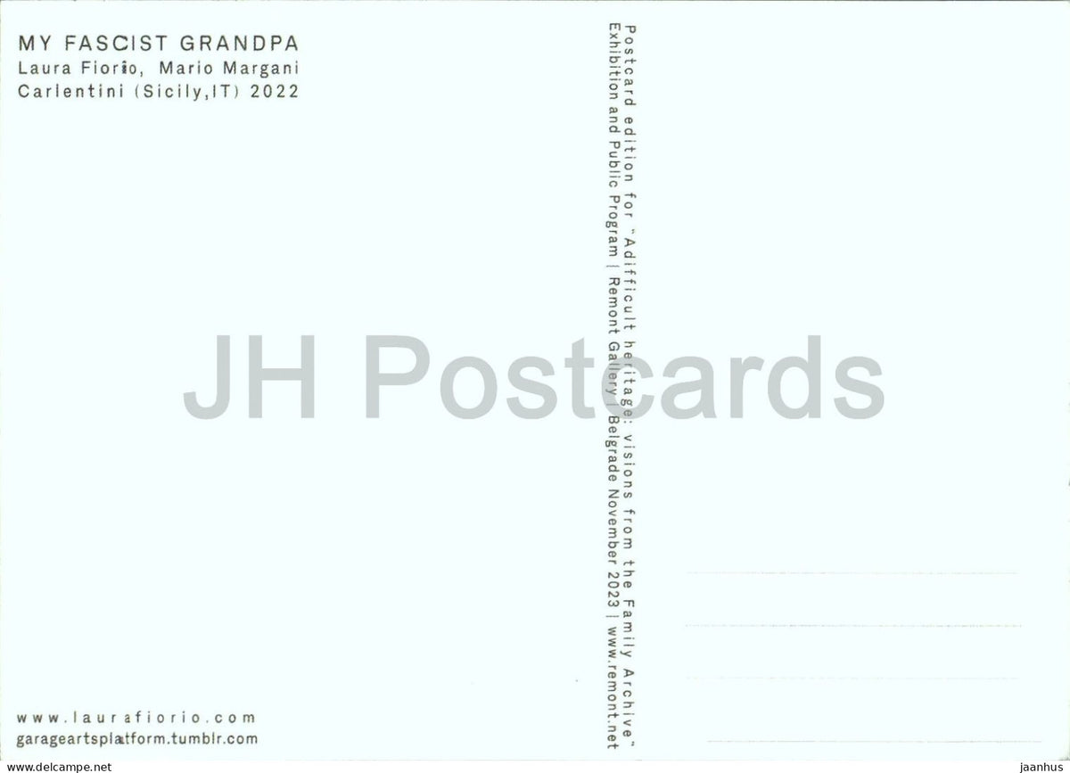 photograph by Laura Fiorio and Mario Margani - My Fascist Grandpa - Carlentini Sicily - photo art 2023 - Serbia - unused