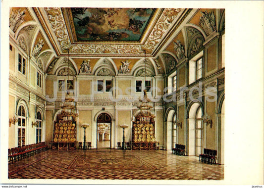 Leningrad - St Petersburg - Winter Palace - Antechamber - painting by Oukhtomski - 1975 - Russia USSR - unused - JH Postcards
