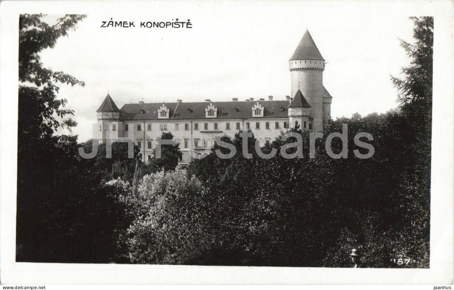 Zamek Konopiste - Castle - old postcard - Czech Republic - Czechoslovakia - unused - JH Postcards