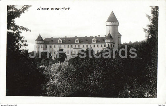 Zamek Konopiste - Castle - old postcard - Czech Republic - Czechoslovakia - unused - JH Postcards