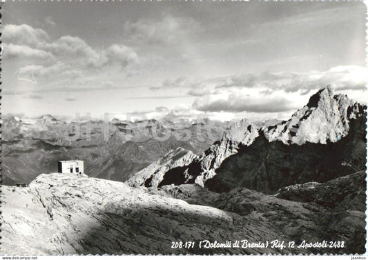 Dolomiti di Brenta - Rif. 12 Apostoli - mountains - Alps - Dolomites - 208-71 - old postcard - 1959 - Italy - used - JH Postcards