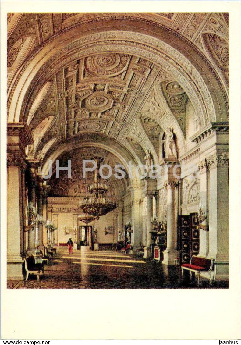 Leningrad - St Petersburg - Winter Palace - White Hall - painting by Premazzi - 1975 - Russia USSR - unused - JH Postcards