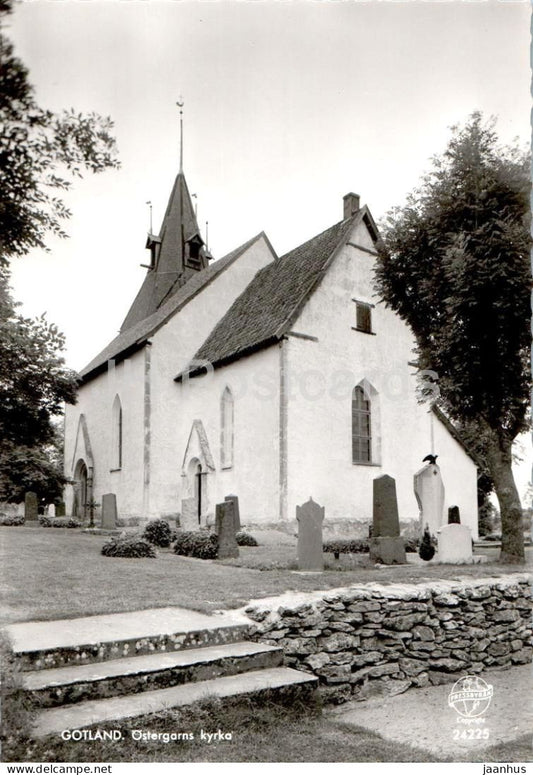 Visby - Ostergarns kyrka - church - Gotland - old postcard - 24225 - Sweden - unused - JH Postcards