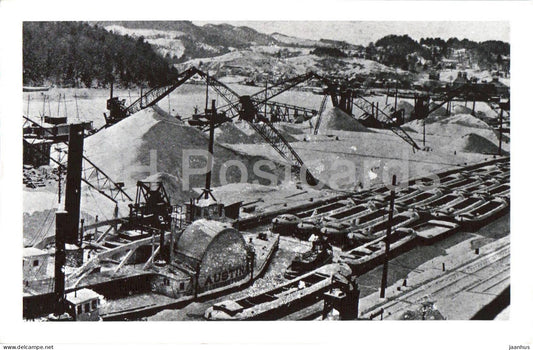 Island Dock - coal mine - Rondout - Kingston - New York - REPRODUCTION - old postcard - USA - used - JH Postcards