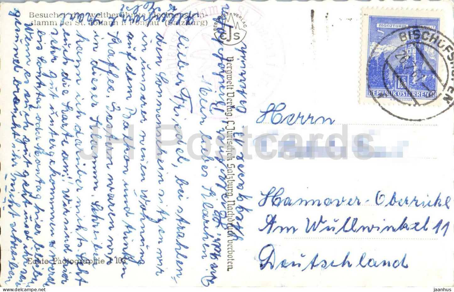 Liechtensteinklamm - Eingang - gorge - bridge - waterfall - nature - 103 - 1961 - Austria - used