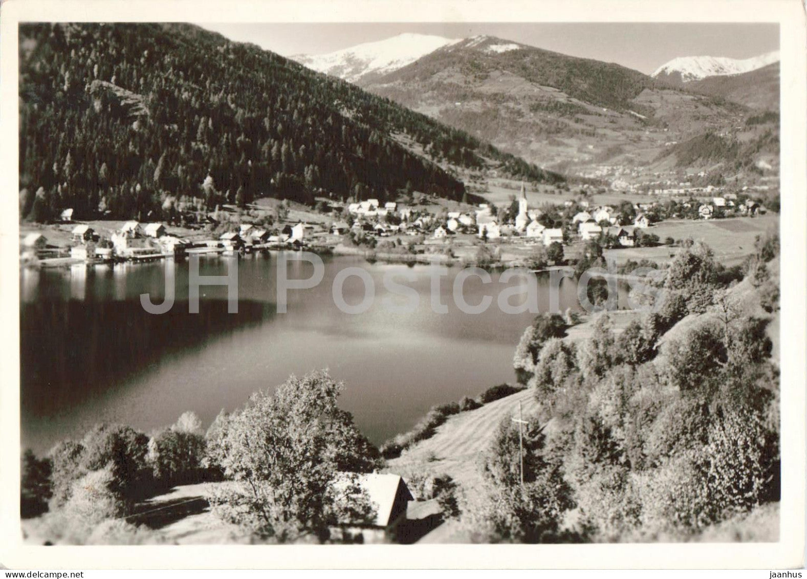 Alpenseebad Feld am See - Karnten - lake - village - alpine landscape - old postcard - Austria - used - JH Postcards