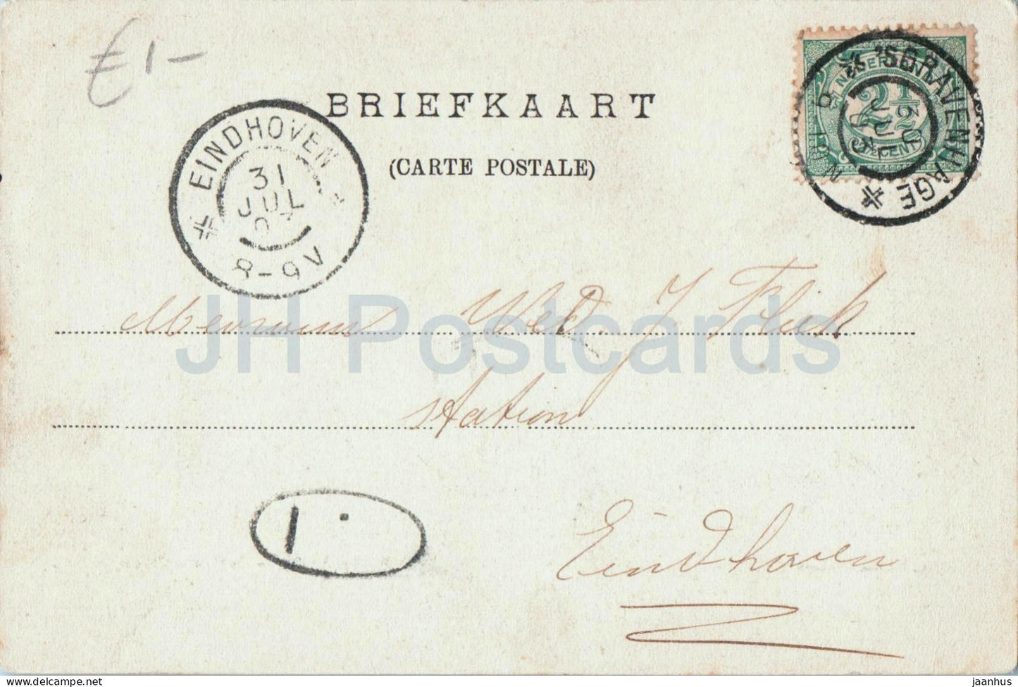 Den Haag - La Haye - Hertenkamp - Deer Park - cerfs - animaux - 965 - carte postale ancienne - 1903 - Pays-Bas - utilisé 