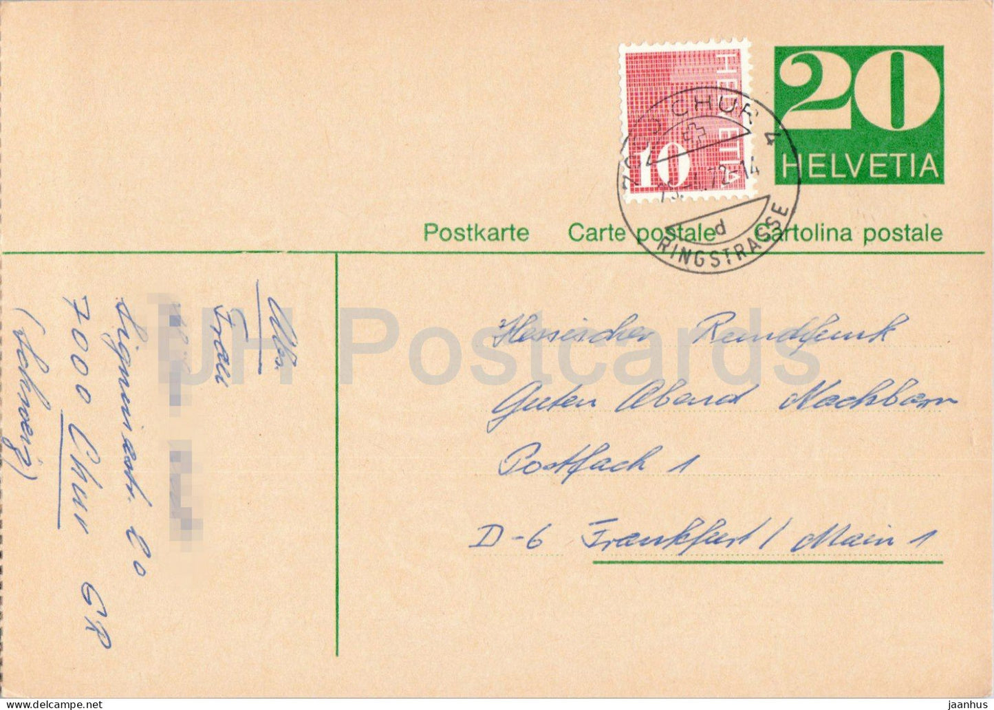 Guten Abend Nachbarn - Hessischer Rundfunk - postal stationery - 151 - 1972 - Switzerland - used - JH Postcards