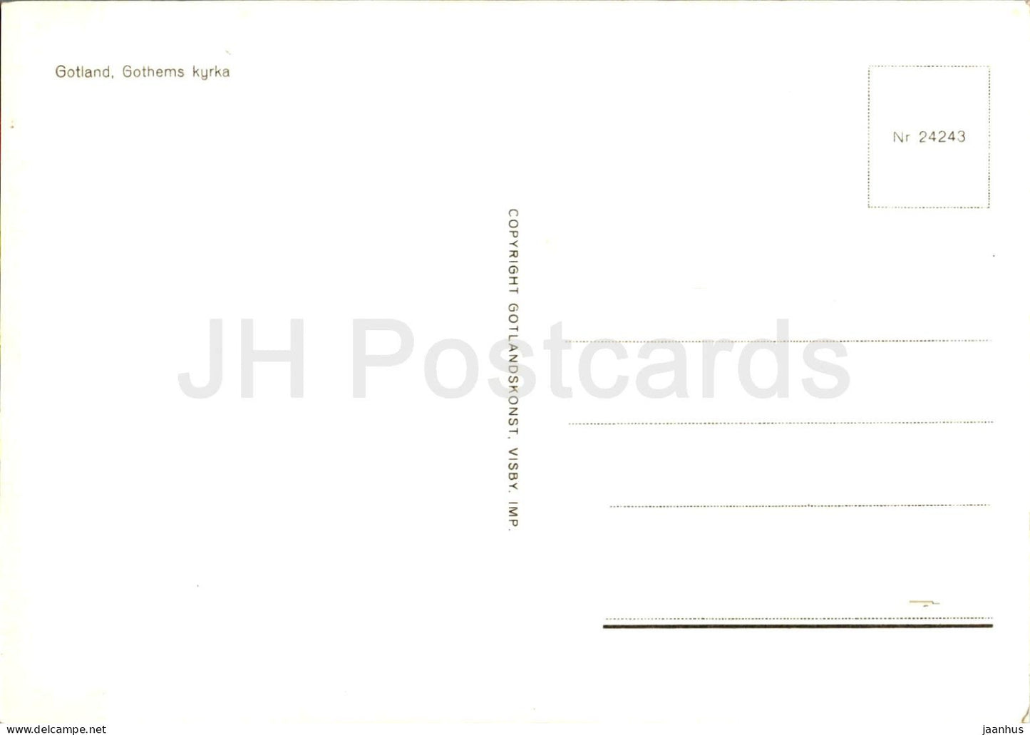 Gotland - Gothems kyrka - church - 24243 - Sweden - unused