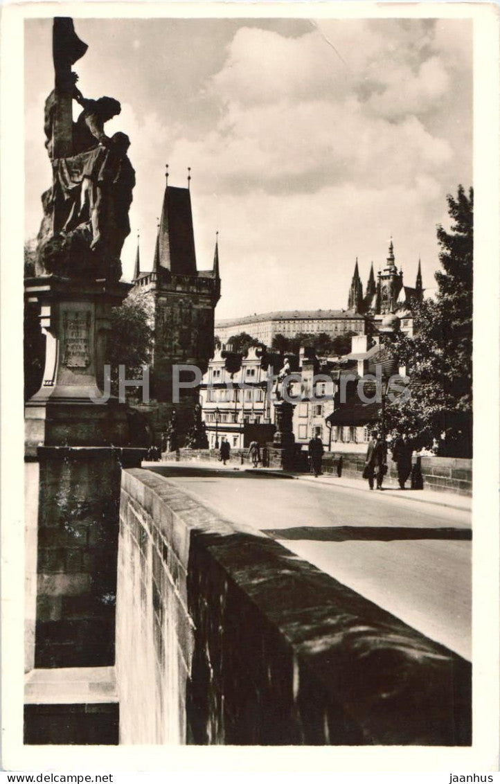 Praha - Prague - Karluv most - Charles bridge - old postcard - 1957 - Czech Republic - Czechoslovakia - used - JH Postcards