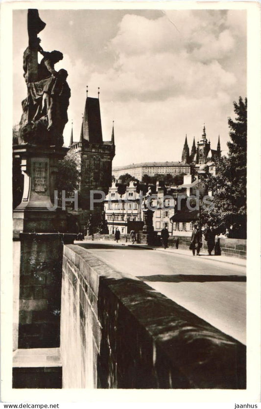 Praha - Prague - Karluv most - Charles bridge - old postcard - 1957 - Czech Republic - Czechoslovakia - used - JH Postcards