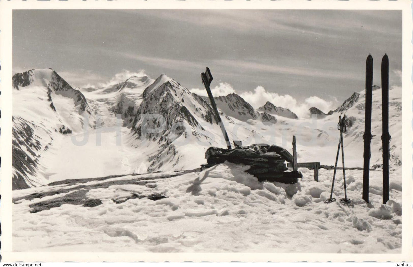 Blick von der Hohen Mut 2663 m auf den Gaisberg u. Rotmoosgletscher bei Ober Gurgl 1930 m - 8/10 - Austria - unused - JH Postcards