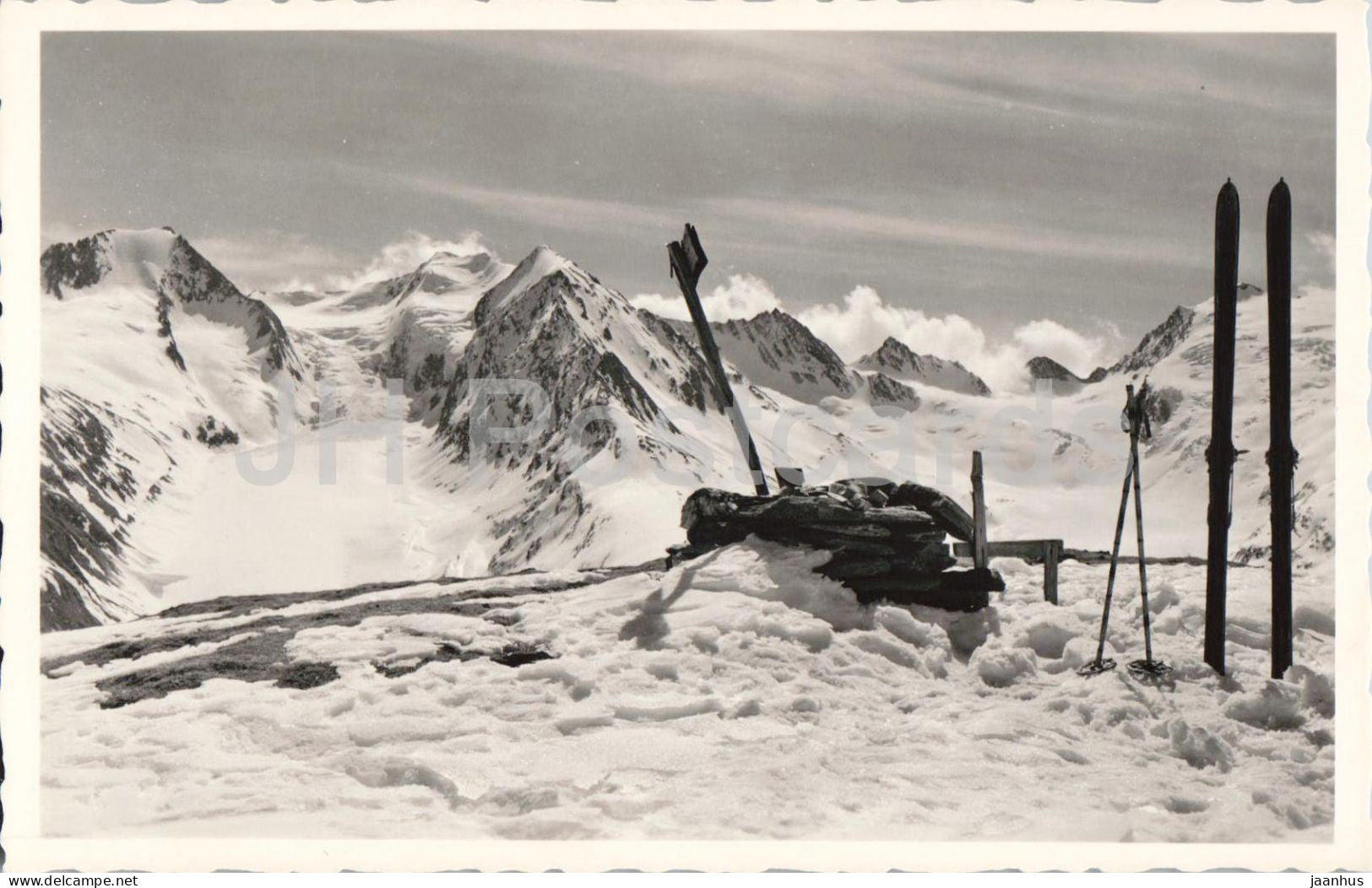 Blick von der Hohen Mut 2663 m auf den Gaisberg u. Rotmoosgletscher bei Ober Gurgl 1930 m - 8/10 - Austria - unused - JH Postcards