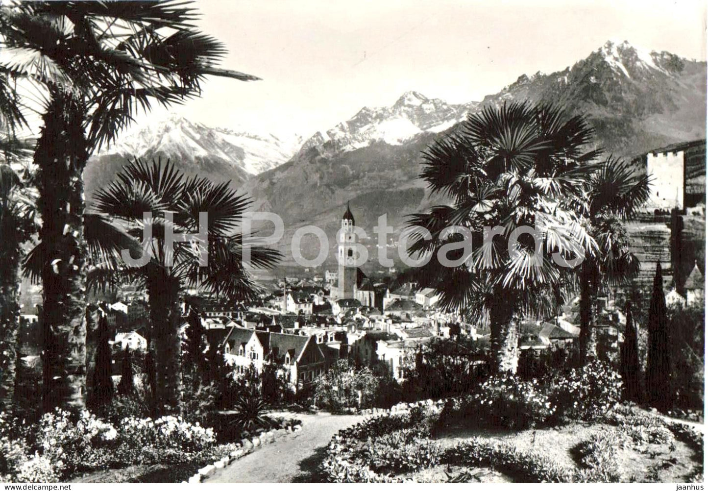 Merano Kurort 320 m - Merano - Soggiorno di Curo - spa town mountains - Alps - multiview - 710-187 - 1963 - Italy - used - JH Postcards