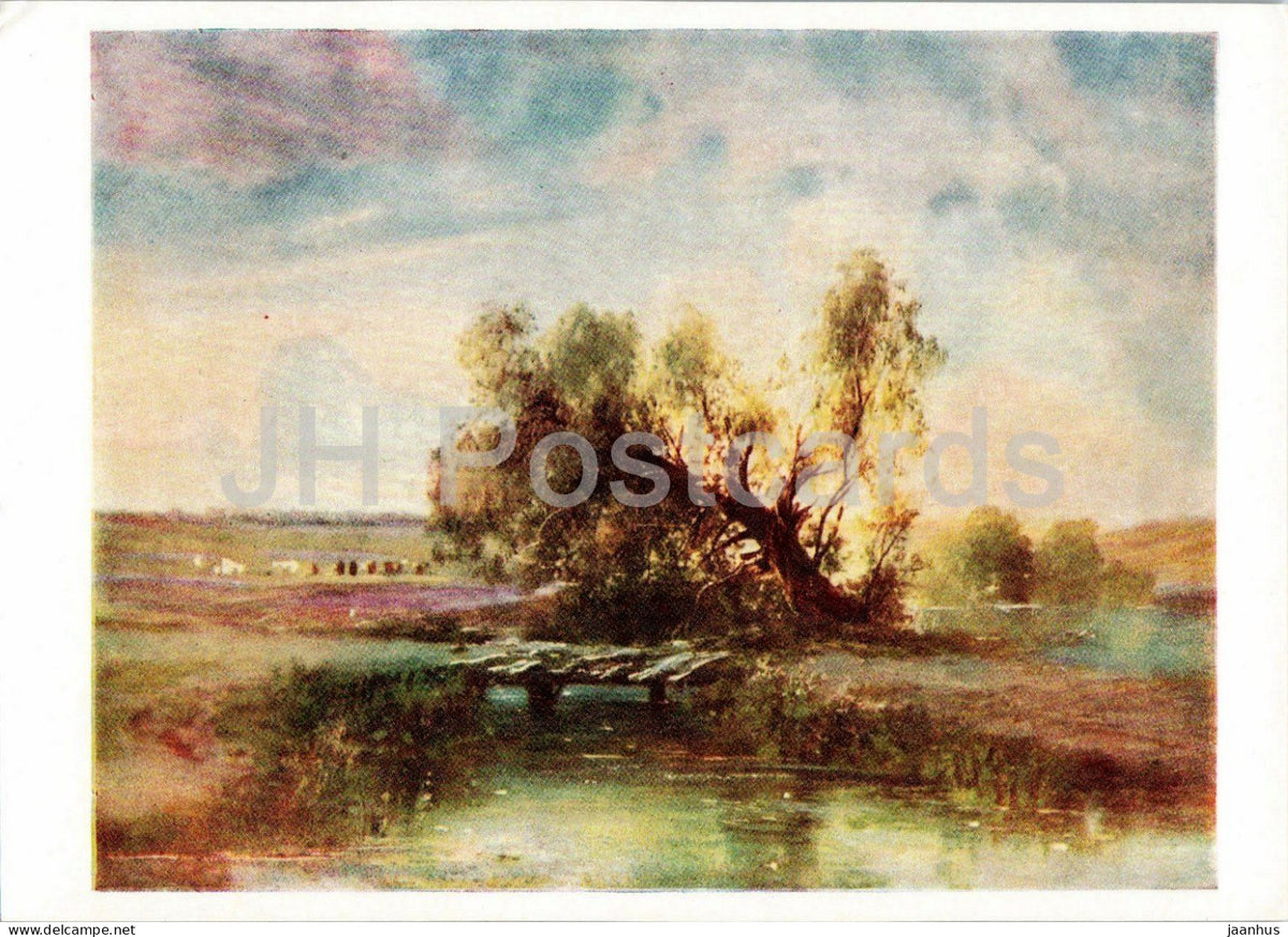 painting by Aleksey Savrasov - After a Thunderstorm - Russian art - 1960 - Russia USSR - unused - JH Postcards
