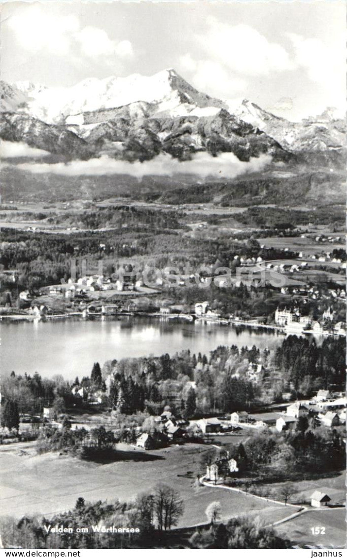 Velden am Worthersee - lake - panorama - Alps - mountains - 152 - old postcard - 1959 - Austria - used - JH Postcards