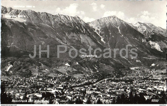 Innsbruck mit Nordkette - city panorama - mountains - alpine city - 9250 - Austria - unused - JH Postcards