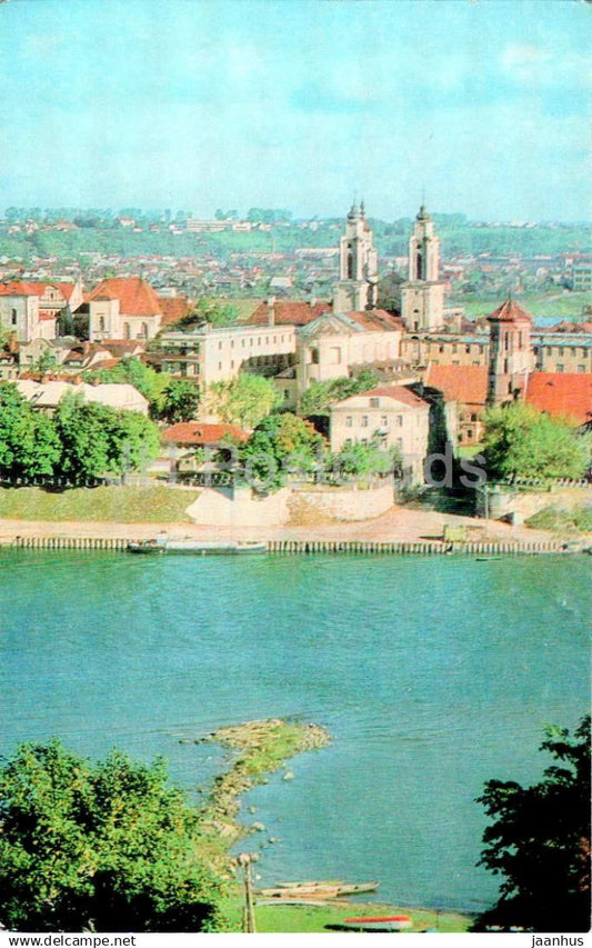 Old Town view from Alyaksotas hill - 1 - Kaunas - 1972 - Lithuania USSR - unused - JH Postcards