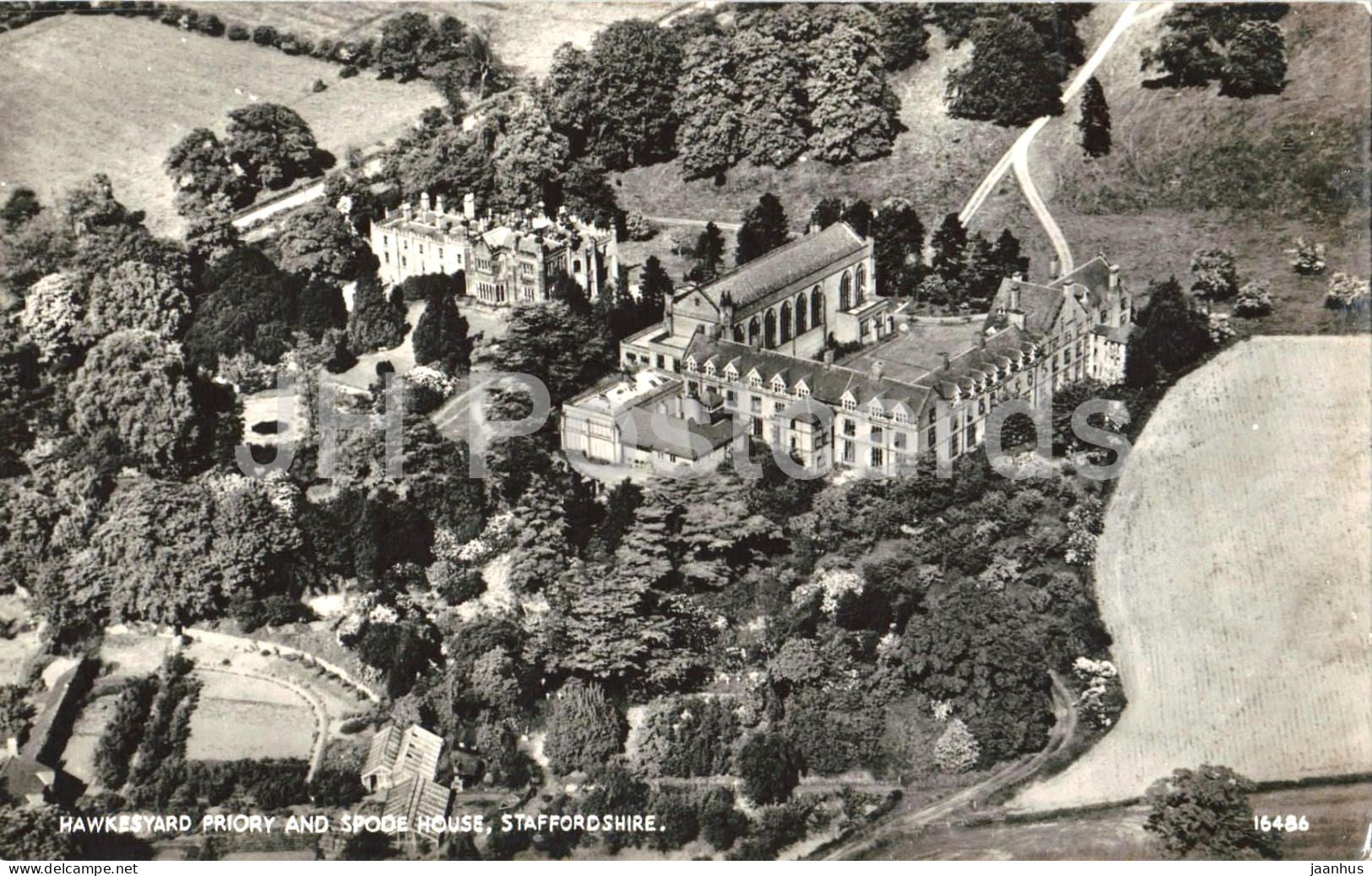 Hawkesyard Priory and Spode House - Staffordshire - 16486 - England - United Kingdom - unused - JH Postcards