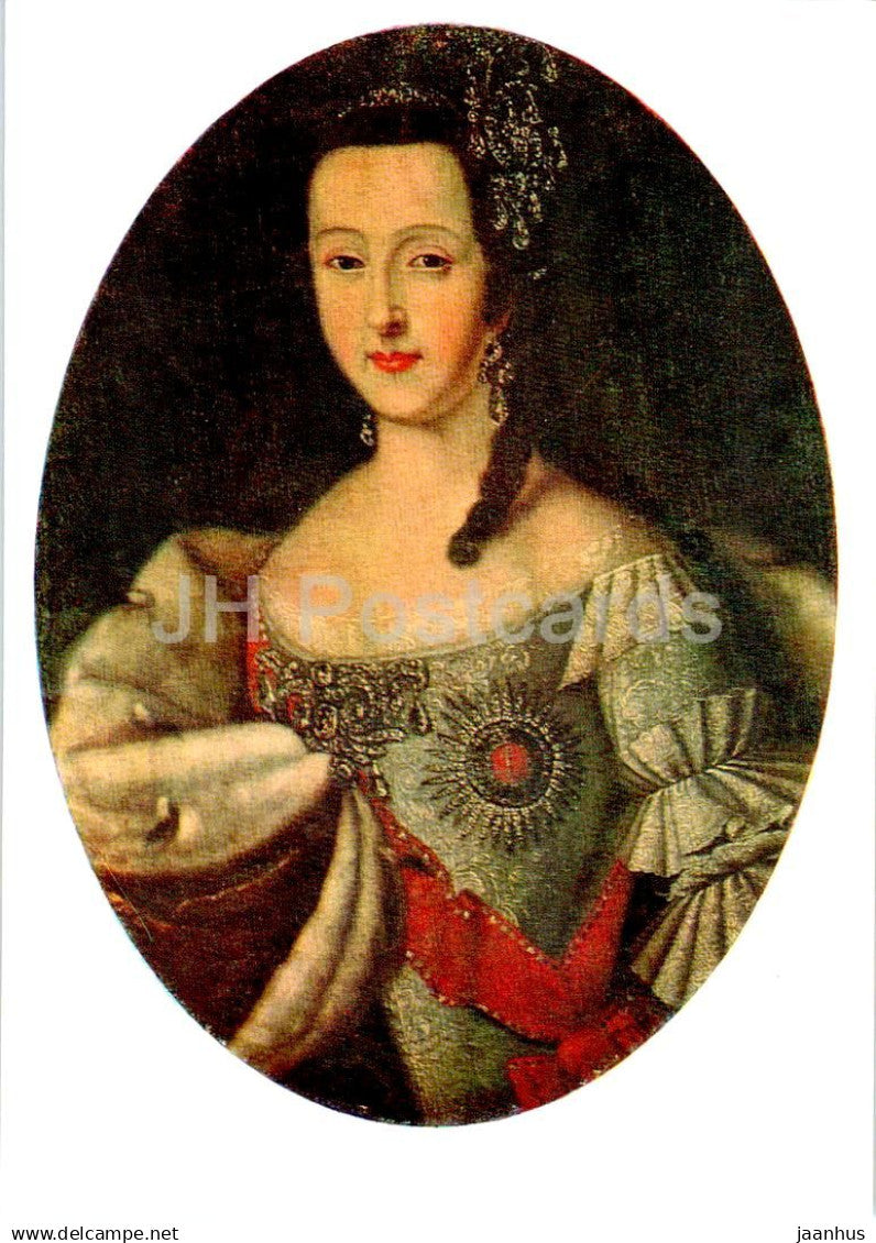 painting by Unknown Artist - Portrait of the princess Catherine Alekseyevna - Russian art - 1978 - Russia USSR - unused - JH Postcards