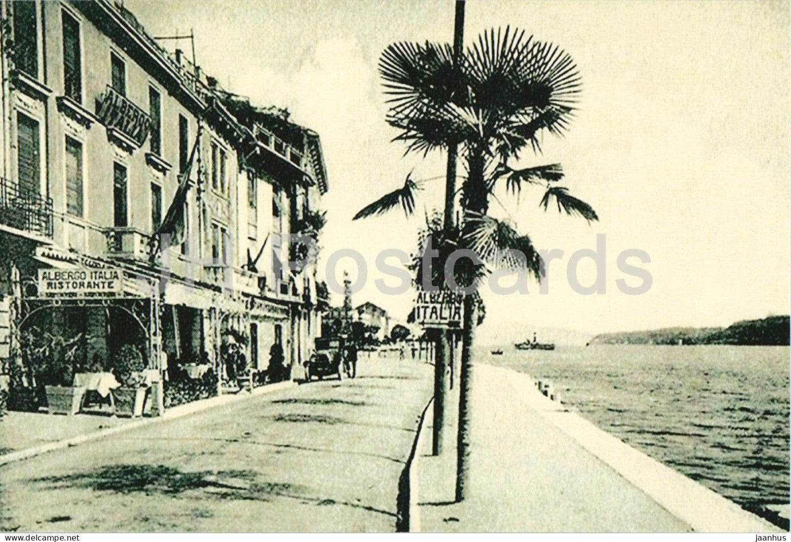 Salo - Lungolago Zanardelli - Albergo Bar Italia - hotel Bar - Lake Garda - promenade - REPRODUCTION - Italy - unused - JH Postcards