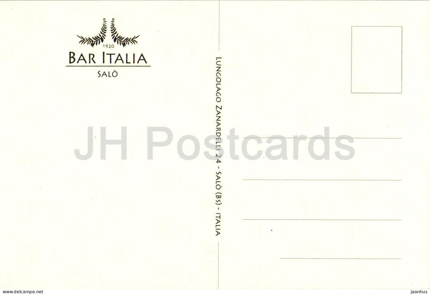 Salo - Lungolago Zanardelli - Albergo Bar Italia - hôtel Bar - Lac de Garde - promenade - REPRODUCTION - Italie - neuf
