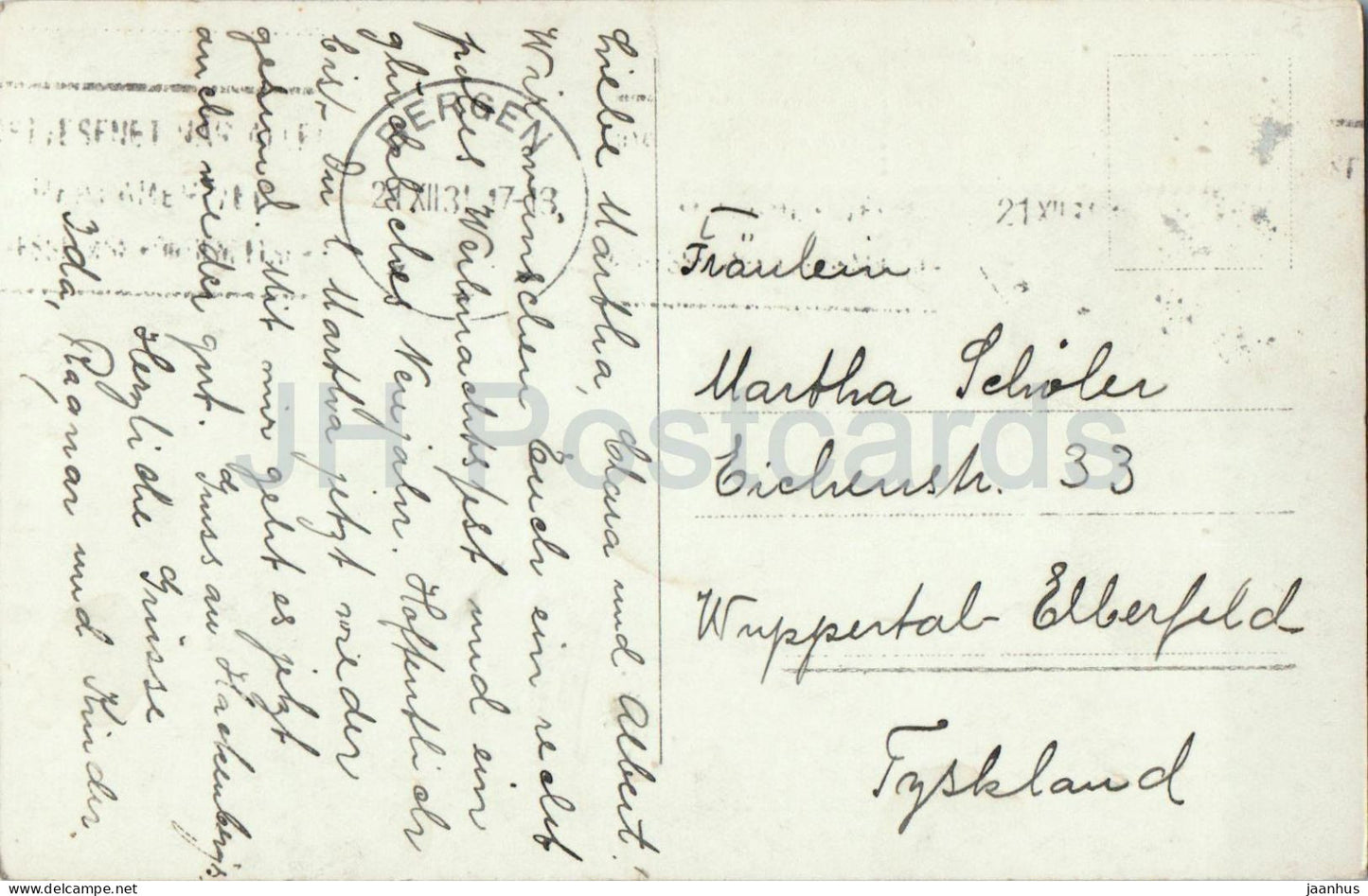 Vinter i Norge - Winter in Norway - snow landscape - 351 - old postcard - 1931 - Norway - used 