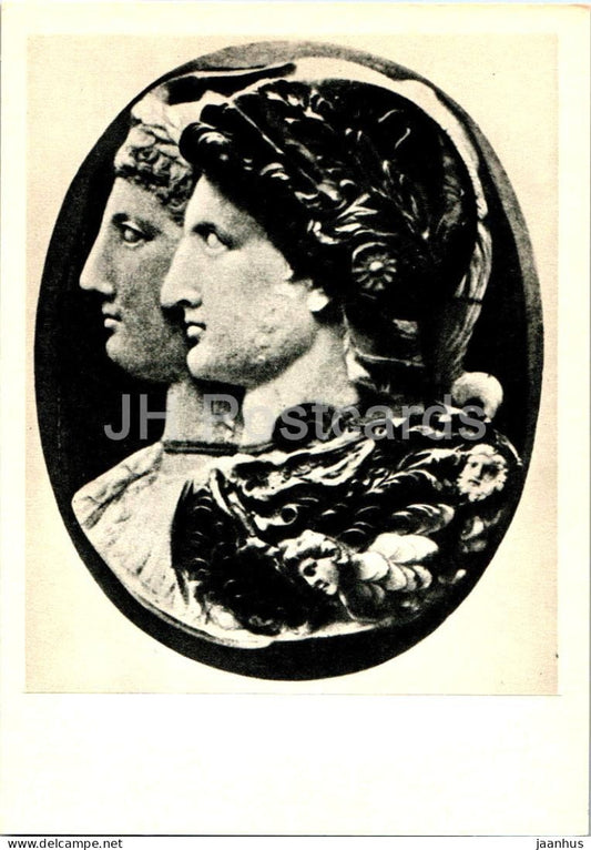 Gonzaga Cameo Engraving - ancient world - Greece - 1967 - Russia USSR - unused - JH Postcards