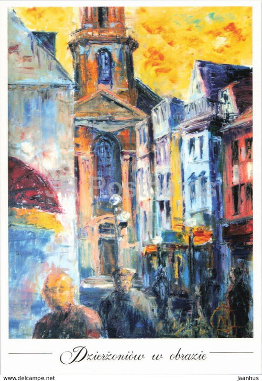 Dzierzoniow - painting by Polish artist Maciej Zukowski - Polish art - Poland - unused - JH Postcards