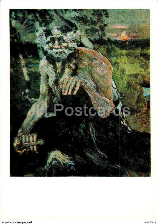 painting by M. Vrubel - Pan - Russian art - 1980 - Russia USSR - unused - JH Postcards