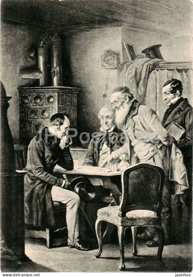 painting by C. Beckmann - Kammerrath von Rambow bei Moses - German art - 18 - old postcard - Germany - unused - JH Postcards