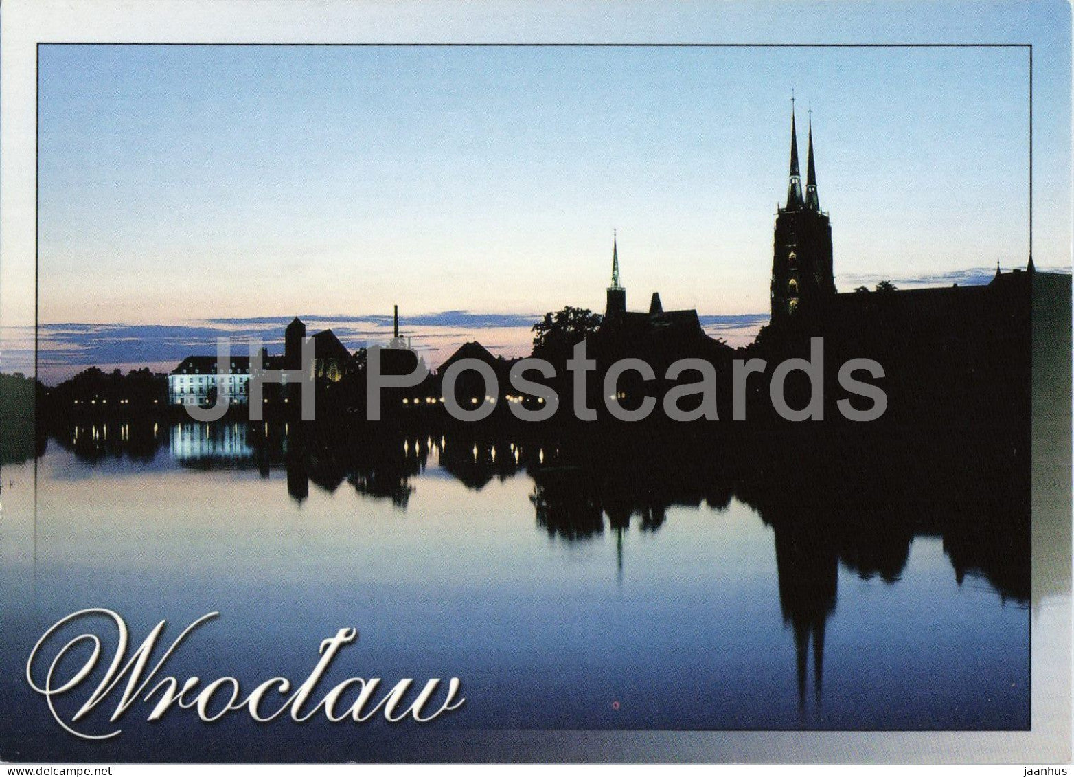 Wroclaw - A view in Ostrow Tumski - city view - architecture - Poland - unused - JH Postcards