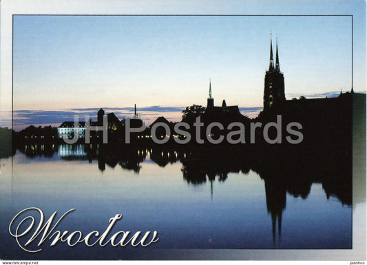 Wroclaw - A view in Ostrow Tumski - city view - architecture - Poland - unused - JH Postcards