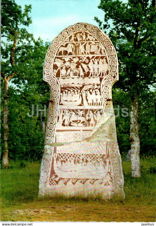 Bunge Museum - Bildsten - Picture stone - ancient world - Gotland - 6711 - Sweden - unused - JH Postcards