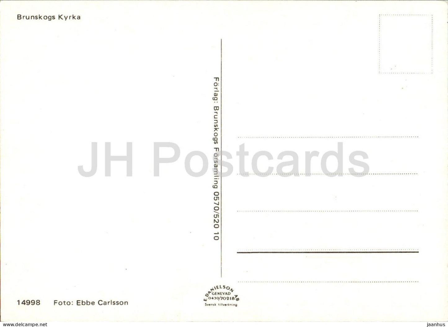 Halsning fran Brunskogs Kyrka - église - multiview - 14998 - Suède - inutilisé 