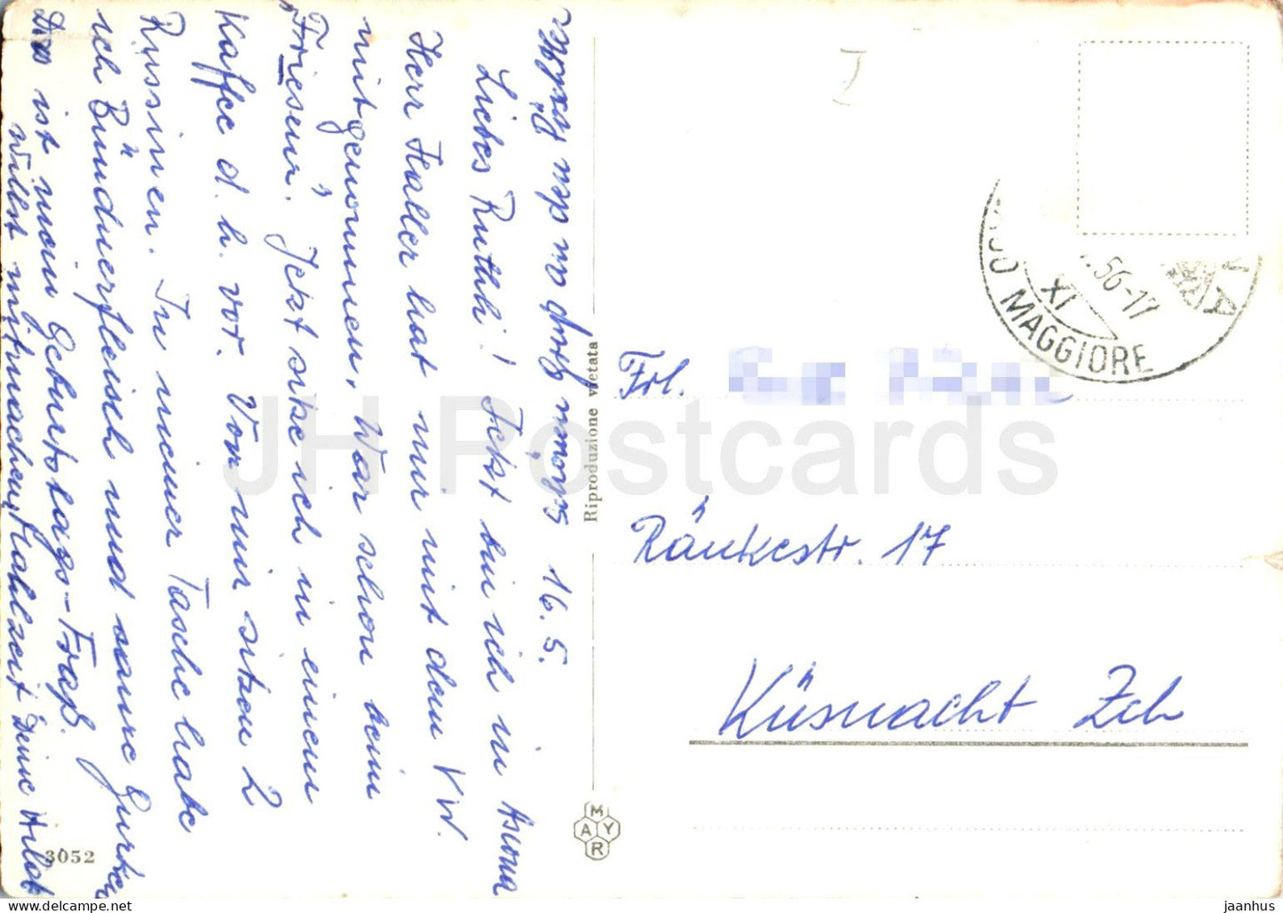 Ascona - Lac Majeur - vues multiples - ville - lac - palmiers église panorama - vieille carte postale - 1956 - Suisse - ayant voyagé