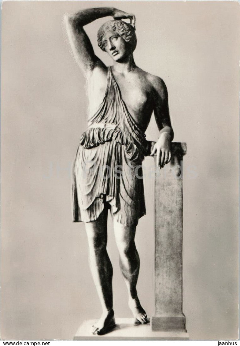 sculpture - Wounded Amazon - Verwundete Amazone - ancient world - old postcard - 1959 - Germany DDR - used - JH Postcards