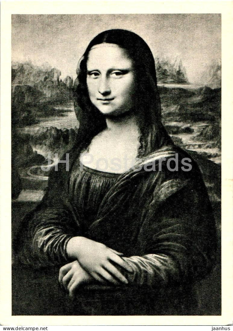 painting by Leonardo da Vinci - Mona Lisa - Italian art - 1967 - Russia USSR - unused - JH Postcards