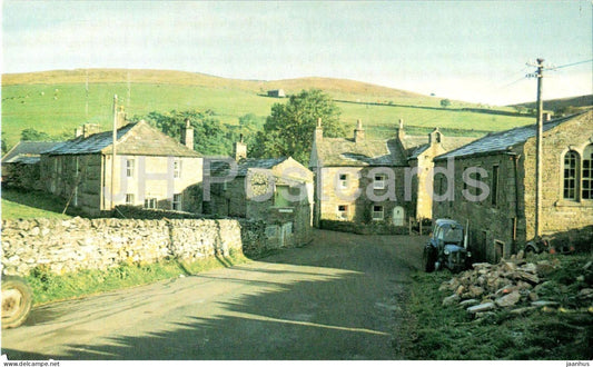 Keld Village - The Pennine Series - stone cottages - rural village - tractor - England - United Kingdom - used - JH Postcards