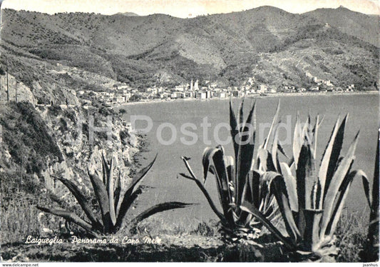 Laigueglia - Panorama da Capo Mele - seaside village - coast Liguria old postcard - 1958 - Italy - used - JH Postcards