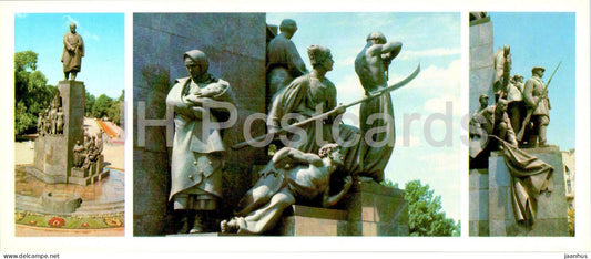 Kharkiv - monument to Ukrainian poet Shevchenko - 1981 - Ukraine USSR - unused - JH Postcards