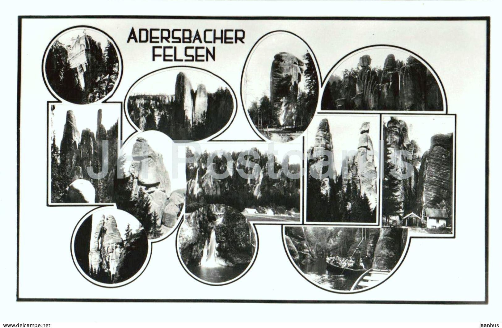 Adersbacher Felsen - Adrspasske skaly - sandstone rocks - old postcard - Czech Republic - unused - JH Postcards
