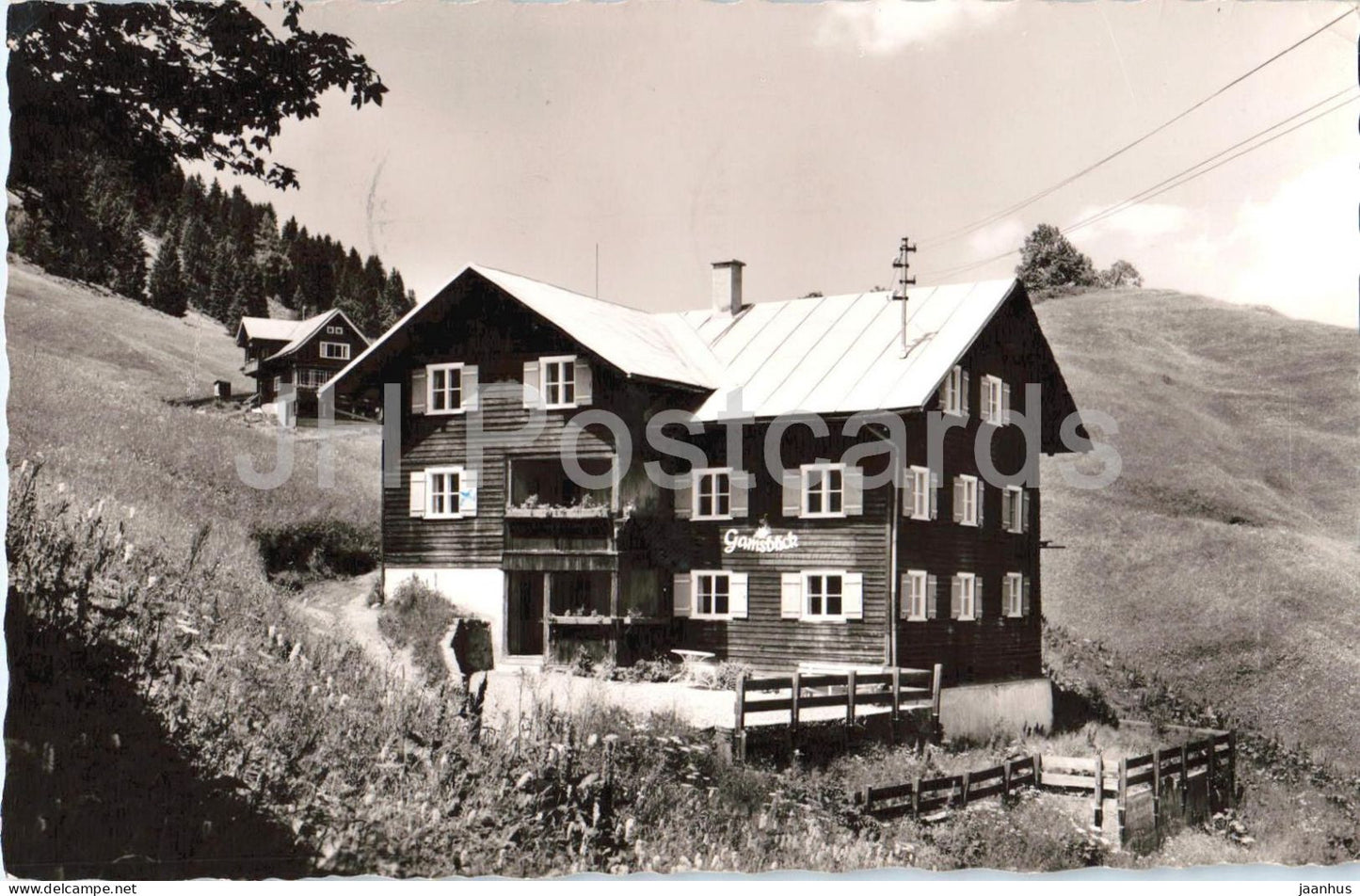 Gastehaus Gamsblick - Mittelberg Tobel - Kleinwalsertal - guesthouse - Alps - old postcard - Austria - used - JH Postcards