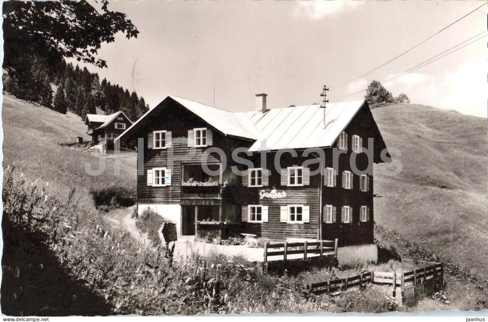 Gastehaus Gamsblick - Mittelberg Tobel - Kleinwalsertal - guesthouse - Alps - old postcard - Austria - used - JH Postcards