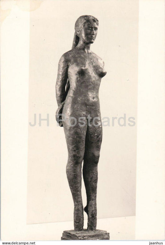 sculpture by Giacomo Manzu - Passo Di Danza - Kunsthalle Mannheim - museum - Italian art - Germany - used - JH Postcards