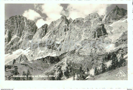 Sudwandhutte 1871 m mit Dachstein 2993 m - BL 914-3387 - old postcard - 1940 - Austria - used - JH Postcards