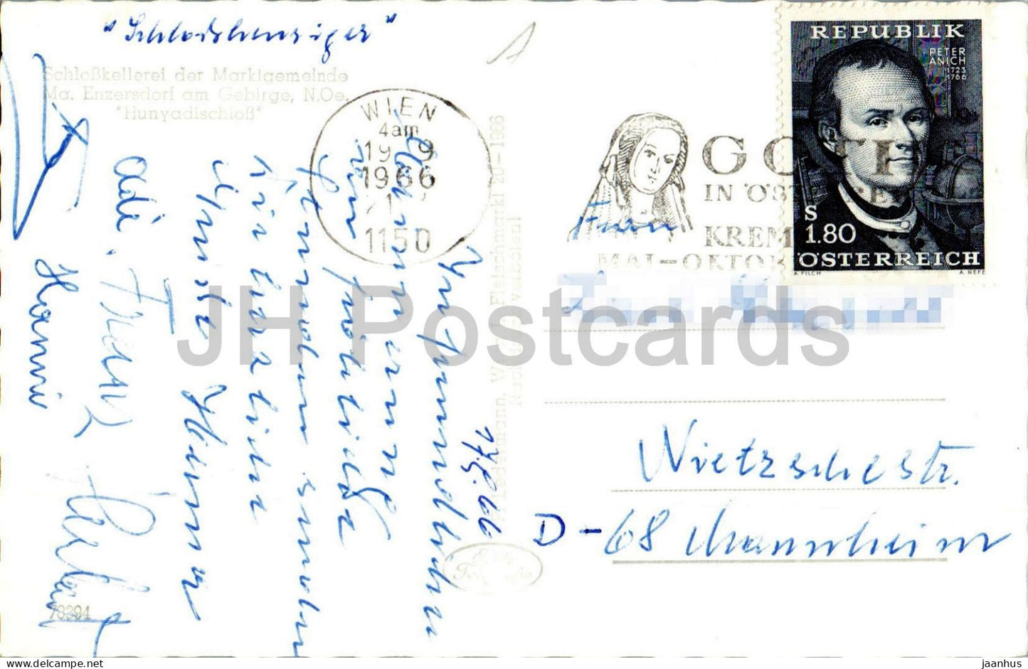 Schlosskellerei der Marktgemeinde Enzersdorf am Gebirge - NEIN - Schloss - 78394 - 1966 - Österreich - gebraucht 