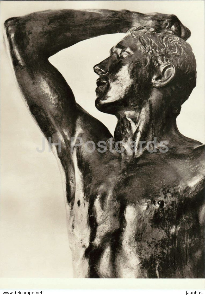 sculpture by Auguste Rodin - The Age of Bronze - Das Eherne Zeitalter - French art - 724 - Germany - unused - JH Postcards
