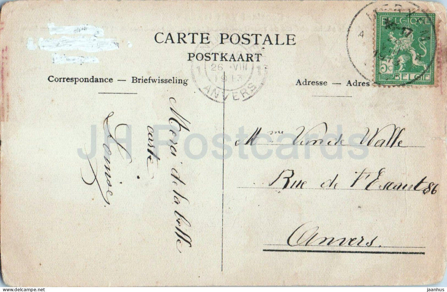 Constant Van Heesbeke - Chantier naval, Merxem-Lez-Anvers - Chantier naval - Dock - carte postale ancienne - 1913 - Belgique - occasion 