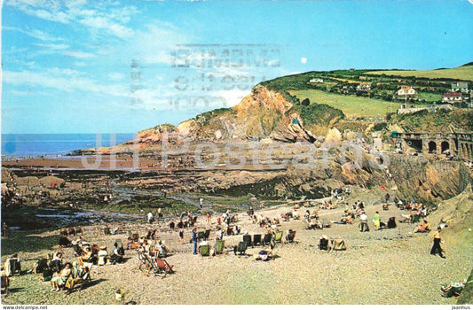 Newberry Beach Combe Martin - Devon – seaside cliffs beach view - 1973 - England - United Kingdom - used - JH Postcards